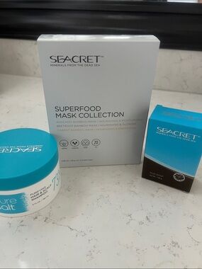 Seacret Mask Collection plus mud soap and pure salt shampoo